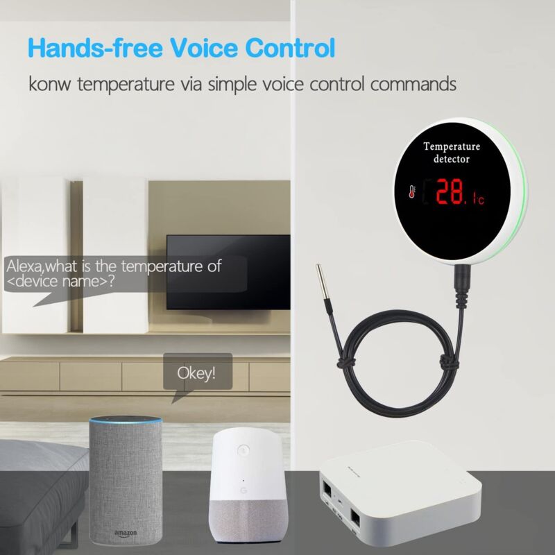 Capteur De Température WiFi Tuya – Pour Piscine, Aquarium Ou Pièce – Thermostat Connecté Avec Alarme Et Historique - 9