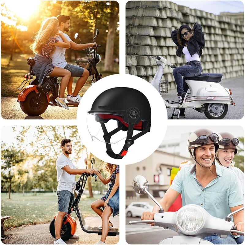 Casque Cyclisme Unisexe Avec Visière Et Lunettes - Protection Renforcée - Taille Ajustable 52-63cm