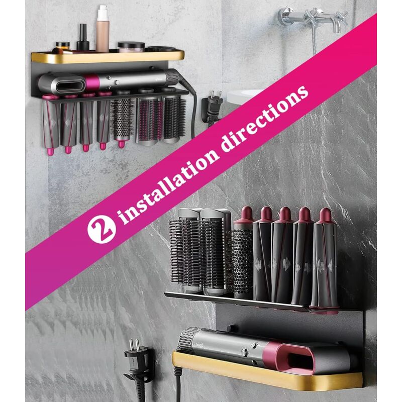 Support Seche Cheveux, Porte Seche Cheveux Mural pour Les Magnétiques Support Seche Cheveux, Porte Seche Cheveux Mural pour Les Magnétiques