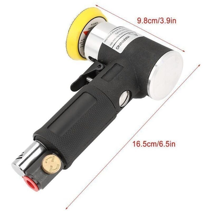 Mini Ponceuse Pneumatique Excentrique EUMAYES - Kit Avec Disques 25/50/75 Mm, Papier Abrasif, Tampons Polissage, Pour Métal, Bois, Carrosserie - 2