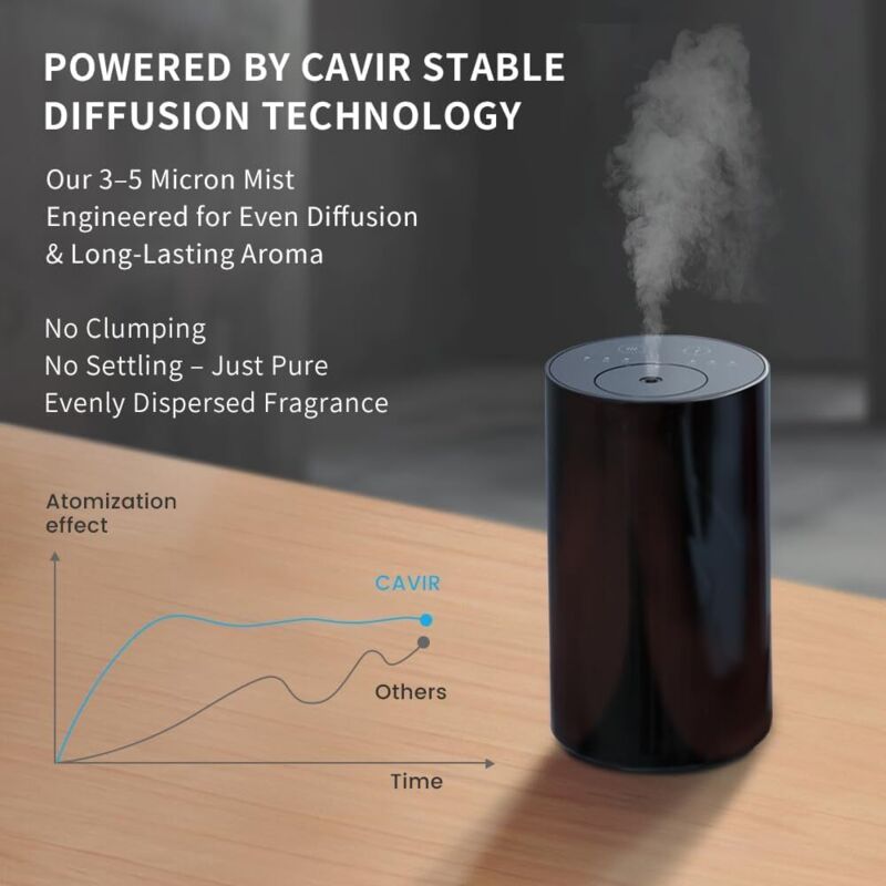 Diffuseur d'huiles essentielles sans eau - Mini machine à air portable -  Aromathérapie - Charge USB - 1/2/3H/temps - 3 niveaux de brume