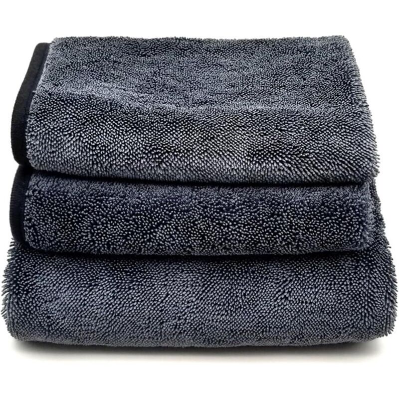 Lot De 2 Chiffons Séchage Ultra-Absorbants - Microfibre 40x60cm, Pour Voiture, Douche, Surfaces - 4