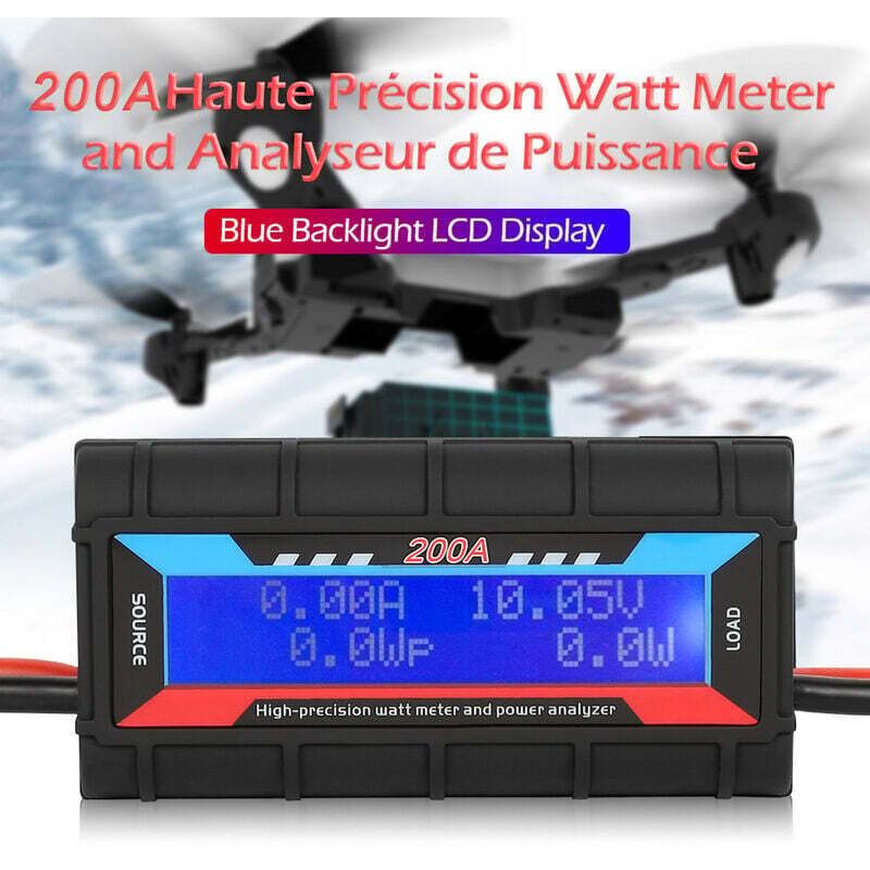 ARCELI Wattmètre Précis 200A - Analyseur De Puissance Tension Courant Pour Modèles RC Et Systèmes DC