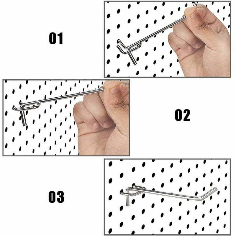 G.CORE Lot 30 Crochets Panneau Perforé 5.1cm - Support 6.8kg - Compatible Fentes 6.35mm/1/4