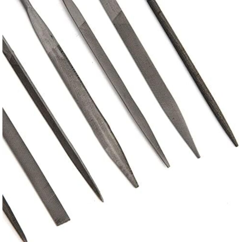 Lot De 10 Mini Limes à Aiguilles Diamantées Rondes Triangulaires