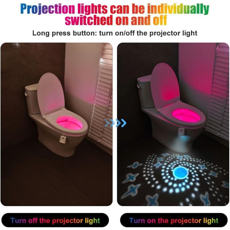 Lampe LED Pour Toilette, 2 Pièces Lumière Des Toilettes À L'intérieur