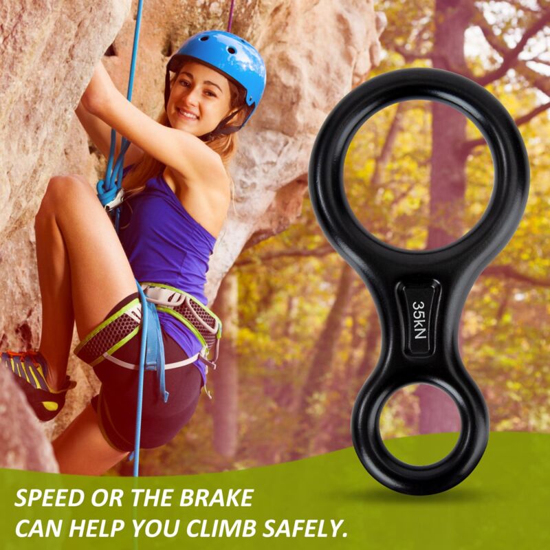 Lankai Descendeur Figure 8 En Alliage Aluminium – 35 KN, Pour Escalade, Rappel, Sauvetage En Hauteur – Diamètre Corde 8-13 Mm