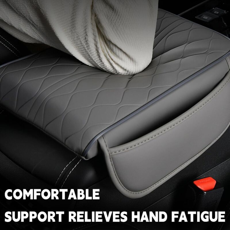 Housse D'Accoudoir De Voiture En Mousse à Mémoire De Forme JNNJ - Couverture Confortable Console Centrale (Noir)