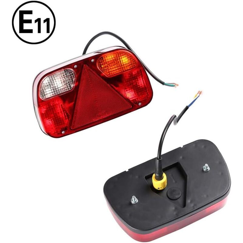 Prise 3 Broches Jeu De Fiches Et Prises Remorque 3 Broches - 12V/24V, étanches - Compatible Tracteur, Agricole, Caravane Tracteur Agricole