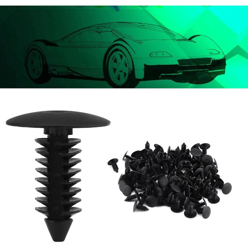 Lot De 100 Clips Garniture Voiture 6 Tailles - Rivets Plastique Universels + Outils Démontage