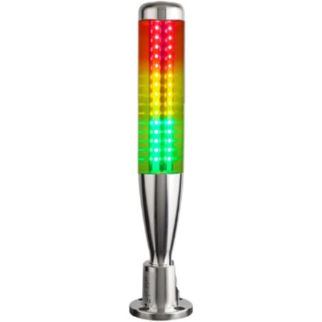 Tour De Signalisation Patlite LE-302FBP-BYC - Lumière Continue/clignotante, Buzzer 24V, Fabriqué Au Japon