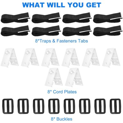 Kit De Fixation 24 Pièces Pour Bâche Solaire Piscine - Sangles Couverture Solaire Universelles