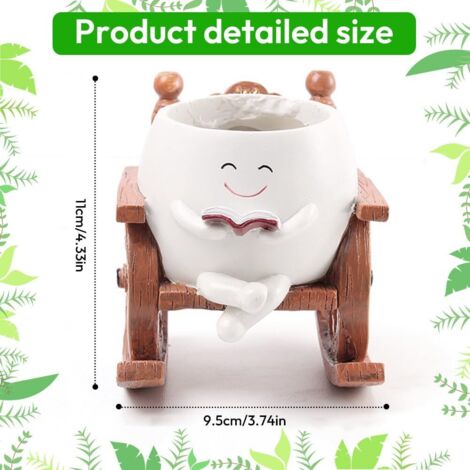 Pot De Fleurs Avec Visage Souriant – Multicolore, Petit Format, Avec Trou De Drainage, Pour Plantes Grasses Et Herbes