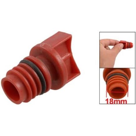 Bouchons D'huile Pour Compresseur Air 17 Mm - Lot De 2 En ABS Rouge, Protection Anti-poussière - 3