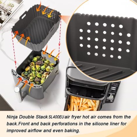 13 stuks Air Fryer Accessoires voor Ninja Double Stack XL 9,5 L Air Fryer SL400UK, siliconen Air Fryer Liners, Air Fryer Manden, Grillrooster, Handschoenen, Olieborstel, Voedselclip voor Oven 13 stuks Air Fryer Accessoires voor Ninja Double Stack XL 9,5 L Air Fryer SL400UK, siliconen Air Fryer Liners, Air Fryer Manden, Grillrooster, Handschoenen, Olieborstel, Voedselclip voor Oven
