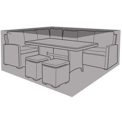 Housse de protection salon de jardin carré 300 cm – Polyester haute qualité – Anti UV et intempéries – Cordon de serrage inclus (1/5)