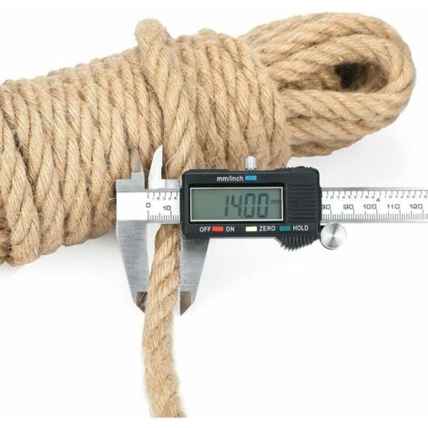 Corde Jute 10mm 20M - Corde Chanvre Naturelle Solide Pour Décoration, Jardinage Et Bricolage