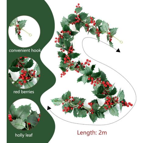 Lot De 2 Guirlandes De Noël Floquées Givrées 6 Pieds (1,80m) - Pin Avec Lumières Sur Batterie