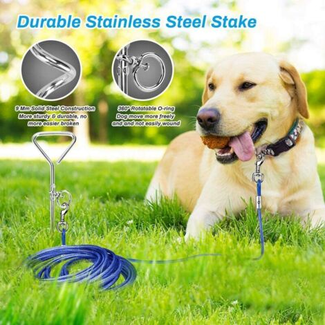 Attache Chien Jardin Piquet D'ancrage Pivotant 360° Pour Chien - Acier Inoxydable - Pour Jardin Et Camping Ancrage Chien Pivotant