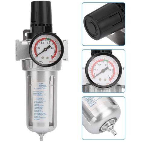 Filtre Régulateur Air Comprimé 1/2 BSP - Avec Manomètre 0-150PSI