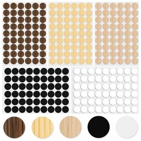 UFURMATE Lot De 12 Feuilles D'autocollants De Protection Pour Trous De Vis, Caches De Vis Auto