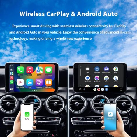 Autonano Adaptateur USB CarPlay Sans Fil & Android Auto - Plug & Play Pour Voitures 2016+ IPhone & Android 2024