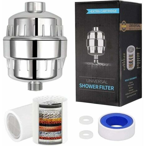 Filtre Anti Calcaire Douche avec 40um Cartouche en acier inoxydable