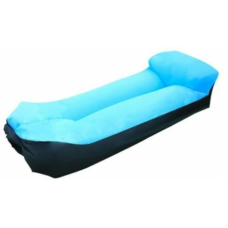 Hamac gonflable bleu sofa plein air