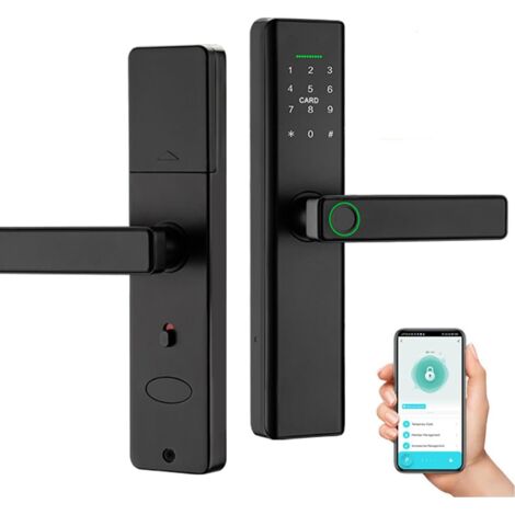 Serrure Connectée SMONET M6 – WiFi + Clavier – Pêne Dormant – Entrée Sans Clé (ouvert, Jamais Utilisé)