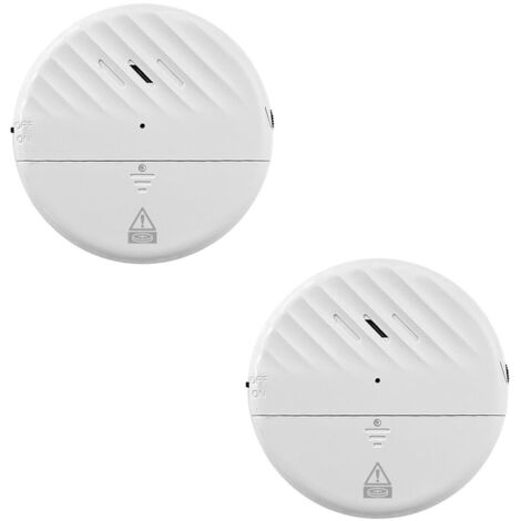 Lancoon Deur Raam Trillingssensor Alarm Zwart 2 Pakketten 125dB Luid Slank Glasbreuk Inbraakdetector met Instelbare Gevoeligheid LED Indicatorlicht voor Thuiskantoor Veiligheid