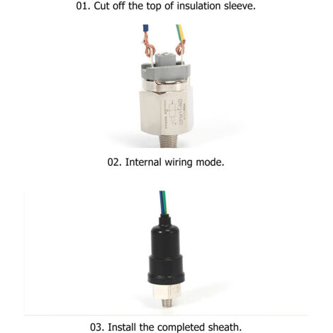 Pressostat Réglable QPM11 NC 1/8 - 0,1 à 1,0 MPa Pour Pression D'Huile Et Air, Filetage Externe