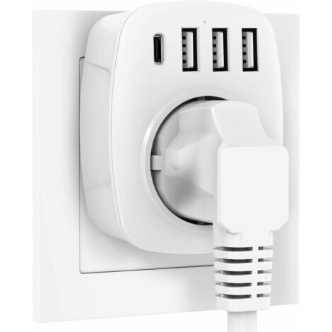 Adaptateur USB Multifonctionnel avec 3 Ports pour une Connexion et une
