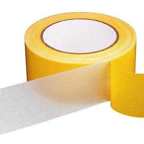 Ruban adhésif double face 48mm x 20m – Support en fibre et maille – Résistant à l'eau et à l'humidité – Pour moquettes et surfaces variées