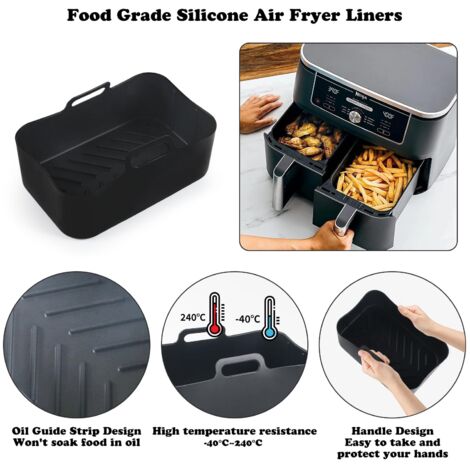 Moules Silicone Air Fryer Echehi - Lot De 3 - Réutilisables - 7 Pouces - Pour COSORI, Ninja, Tower