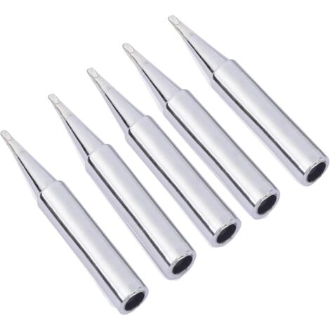 Panne à Souder, 5 Pièces Pointe de Fer à Souder de Remplacement, Pointes de Soudure Alliages Plaqué Nickel, Applicable pour Hakko,(900M-T-1.2D) (1/5)