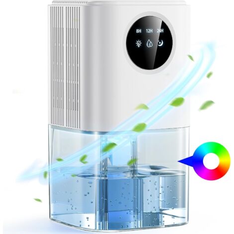 Déshumidificateur d'air - PASSIONOVA - 1200ml - Écran LCD - 3 niveaux - 7 couleurs - Bricolage Déshumidificateur d'air - PASSIONOVA - 1200ml - Écran LCD - 3 niveaux - 7 couleurs - Bricolage