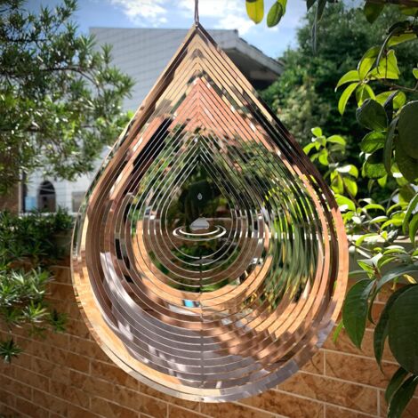 Moulin à Vent Avion En Métal Rouge 3D - Soudé à La Main, Antirouille, Pour Décoration De Jardin, 58cm De Haut