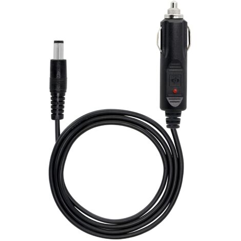 CERRXIAN Cavo Accendisigari 12V Con Pinze A Coccodrillo – Connettore DC 8,0x2,0 Mm – 18 AWG Con LED – Per Auto, Moto, Batterie - 3