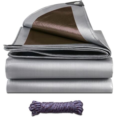 Bâche de protection imperméable 2 x 4 m – PE 185 g/m² – Résistante aux déchirures et au gel – Œillets métalliques tous les 1 m (1/5)