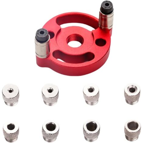Gabarit de,Kit de Recherche de centre de travail, Localisateur de guide avec douilles de perçage 3/4/5/6/7/8/9/10mm pour Perçage et Repérage du Centre (1/5)