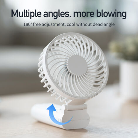Eden Pulse Ventilateur Portable à Clip 15 Pouces - 5 Pales, 3 Vitesses, Batterie 1500 MAh - Idéal Bureau, Maison, Extérieur Et Voyages