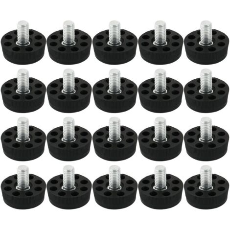 20pcs Pieds de Nivellement Meuble Réglable Pied Réglable Patin de meuble Jambe Pied de Table Chaise Base Protection,M8 20mm de longueur (1/5)