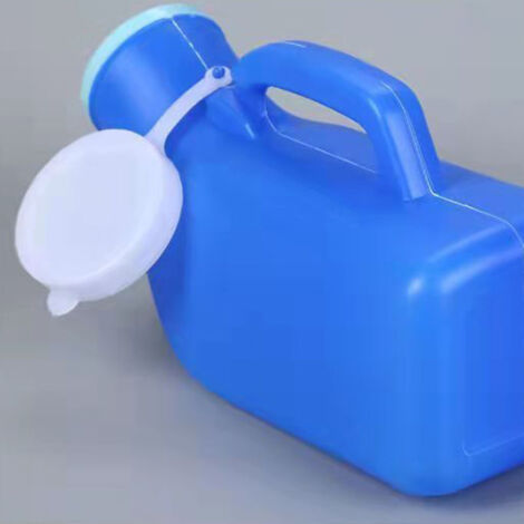 2 Pièces Urinoir Homme Portable 1200ML - Polypropylène Blanc/Bleu - Neuf Avec Emballage