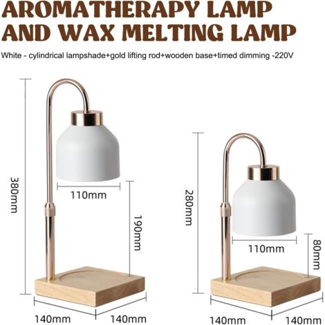 Redefun Lampe Chauffe-Bougie Électrique Vintage - Intensité Variable Avec 2 Ampoules, Idéal Cadeau Maman