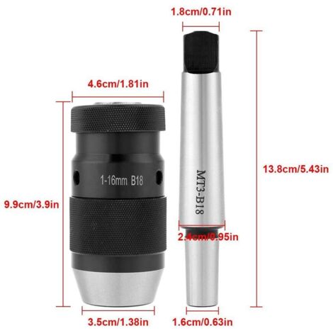 Barbors De Mandrin De Perceuse En Acier à Outils (MT2 TIGES STYLE TENG