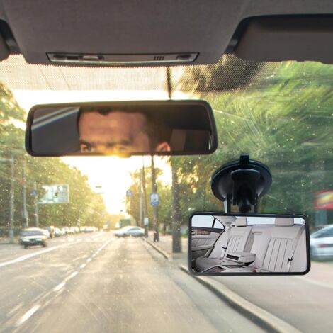 Rétroviseur Intérieur Voiture Rotatif 360° - Miroir Bébé Tout-Petit, Ventouse Solide, Multi-Angles, Vision Arrière Parfaite