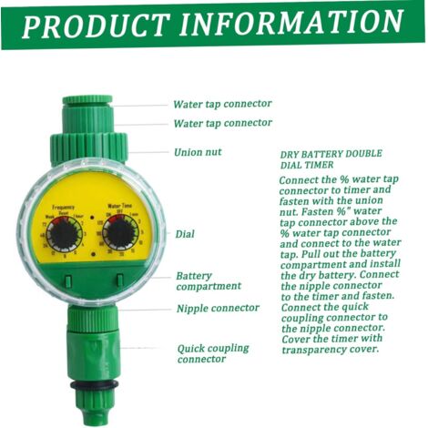 Programmateur D'arrosage électronique Avec Vanne - Pour Jardin, Pelouse, Irrigation Goutte à Goutte - Alimenté Par Piles