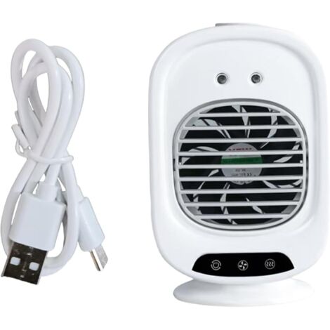 Ventilateur brumisateur rechargeable USB pratique avec oscillation à 45 degrés Convient aux employés de bureau et aux amateurs de plein air
