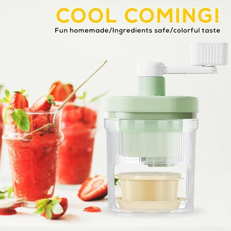 Machine À Glace Rasée Manuelle Portable - Broyeur À Glace Avec Bac Congelé Et Plaque Pour Smoothies, Slushies Et Fêtes