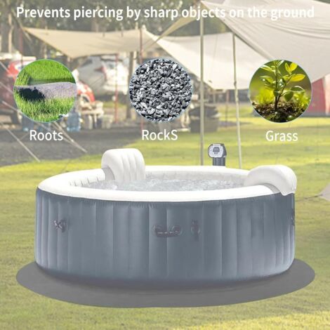 Tapis Antidérapant Imperméable Pour Piscine Hors Sol Et Spa Gonflable 2 M Rond